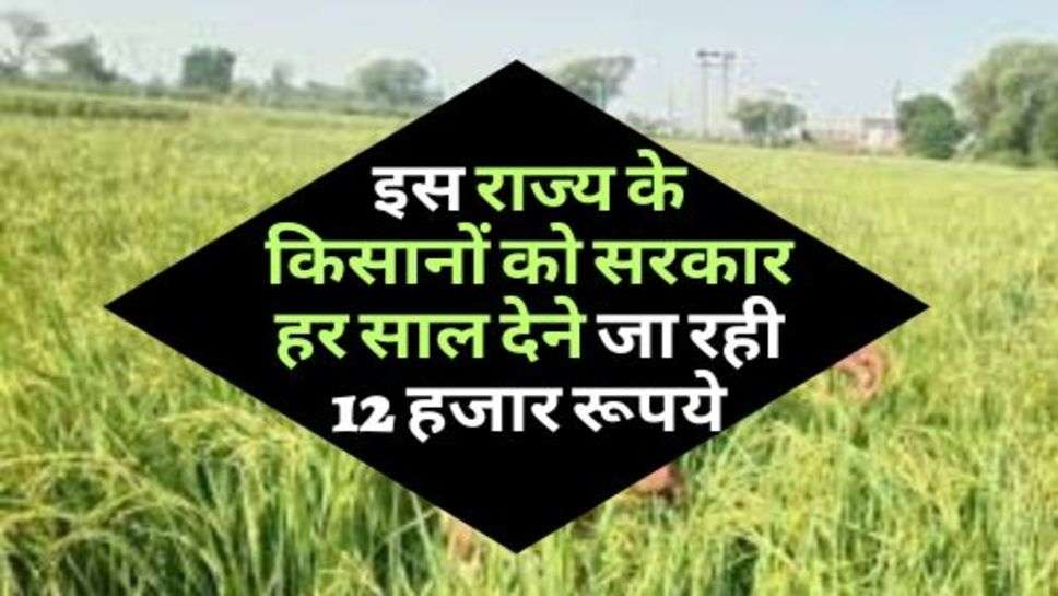 Kisan News : इस राज्य के किसानों को सरकार हर साल देने जा रही 12 हजार रूपये, जानें कब से होगा नियम लागू