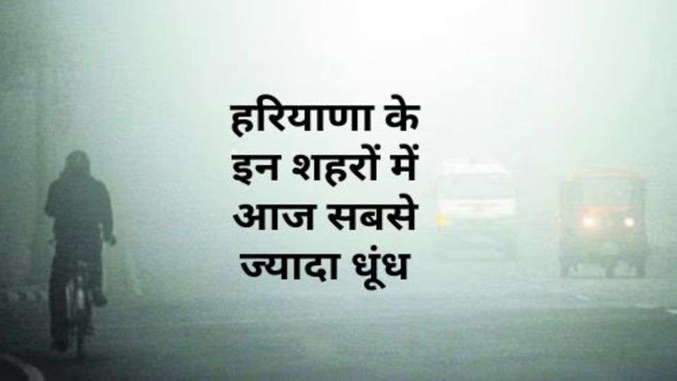 Haryana Weather News : हरियाणा के इन शहरों में आज सबसे ज्यादा धूंध, चेक करें अपने शहर का मौसम