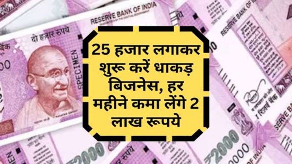 Small Business Idea : 25 हजार लगाकर शुरू करें धाकड़ बिजनेस, हर महीने कमा लेंगे 2 लाख रूपये