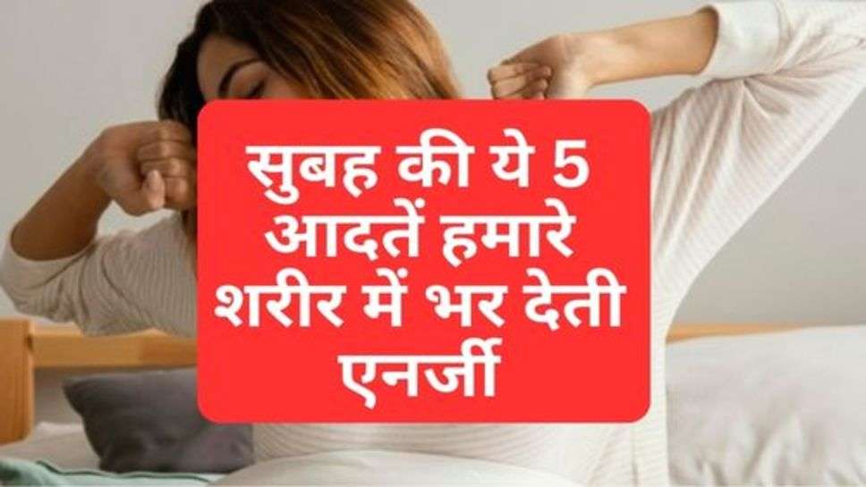 Health Tips : सुबह की ये 5 आदतें हमारे शरीर में भर देती एनर्जी, आज ही शुरू करें ये आदतें।