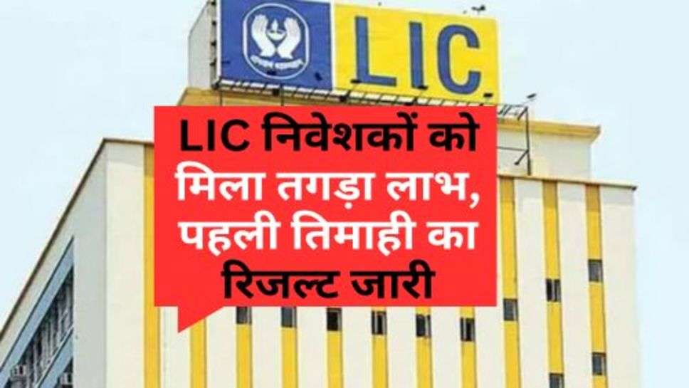 LIC निवेशकों को मिला तगड़ा लाभ, पहली तिमाही का रिजल्ट जारी