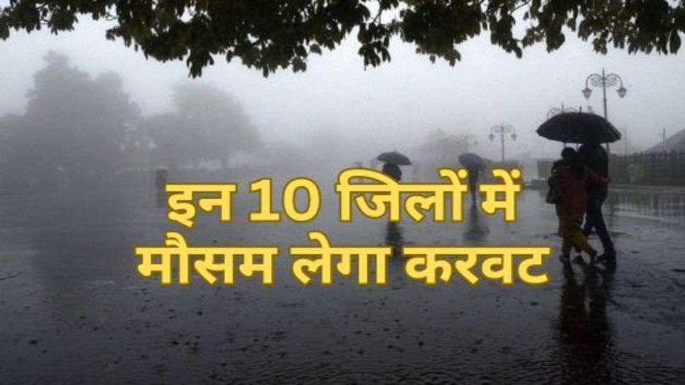 Weather News : इन 10 जिलों में मौसम लेगा करवट, जान लें ताजा अपडेट