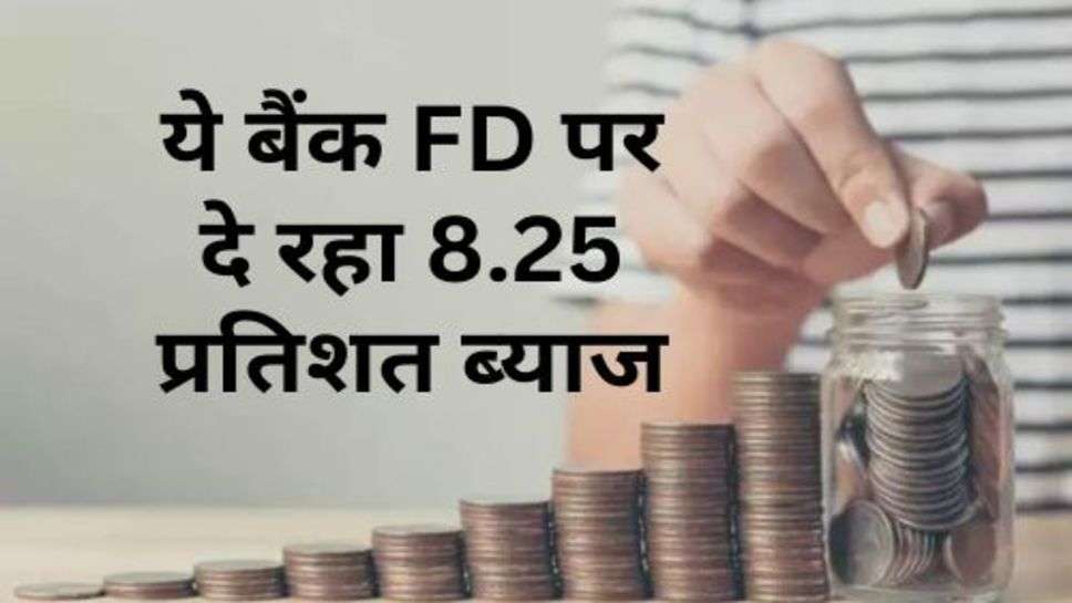 Bank FD : ये बैंक FD पर दे रहा 8.25 प्रतिशत ब्याज, आज ही करा दें पैसा जमा