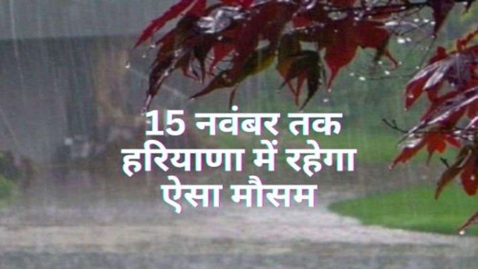 Haryana Weather : 15 नवंबर तक हरियाणा में रहेगा ऐसा मौसम, IMD ने दी जानकारी