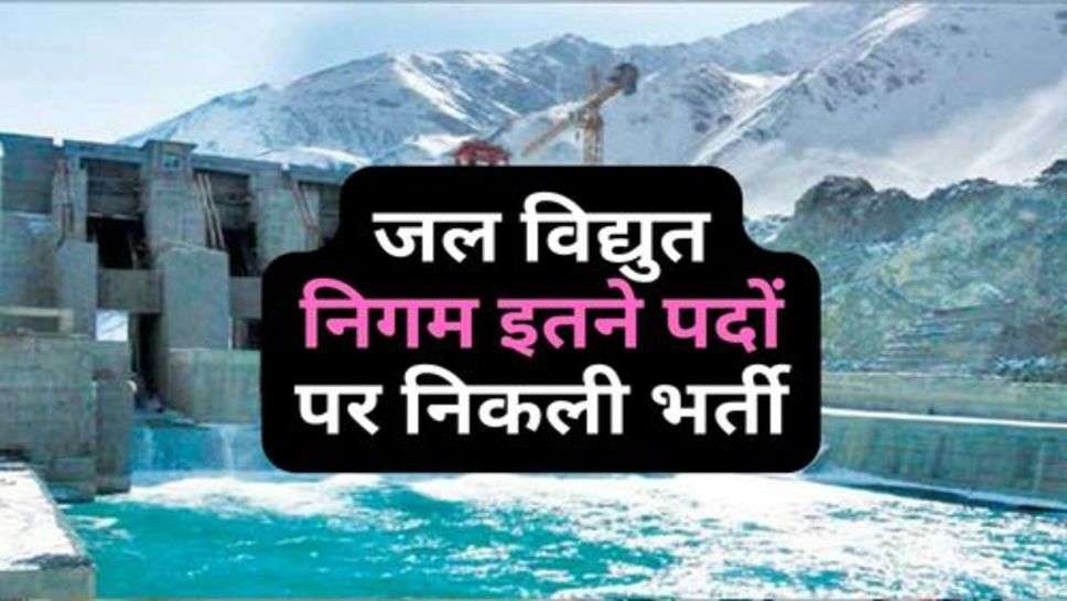 Hydroelectric Corporation Recruitment : जल विद्युत निगम इतने पदों पर निकली भर्ती, जल्द करें आवेदन