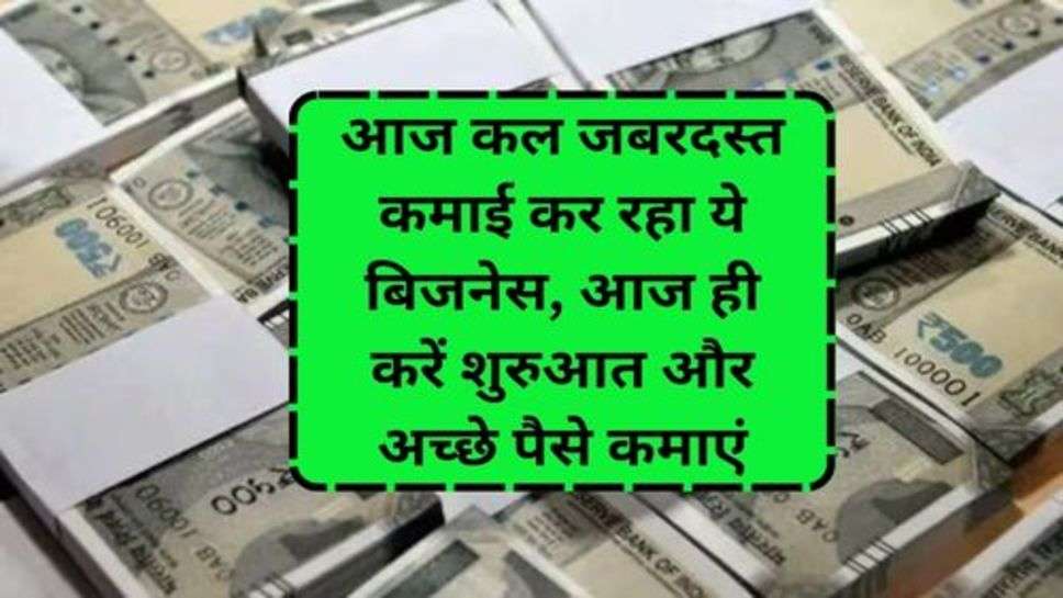 Small Business Idea: आज कल जबरदस्त कमाई कर रहा ये बिजनेस, आज ही करें शुरुआत और अच्छे पैसे कमाएं