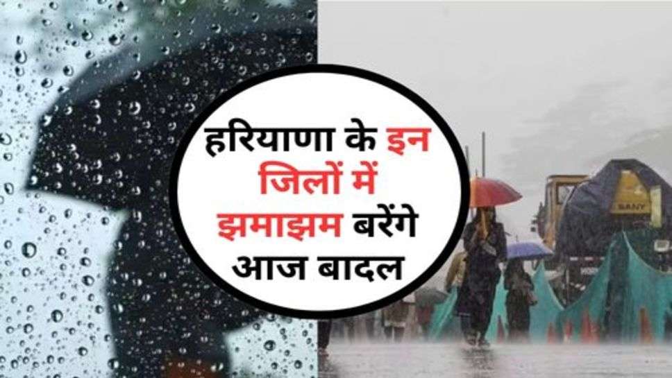 Haryana Weather Update : हरियाणा के इन जिलों में झमाझम बरेंगे आज बादल, चेक करें अपडेट