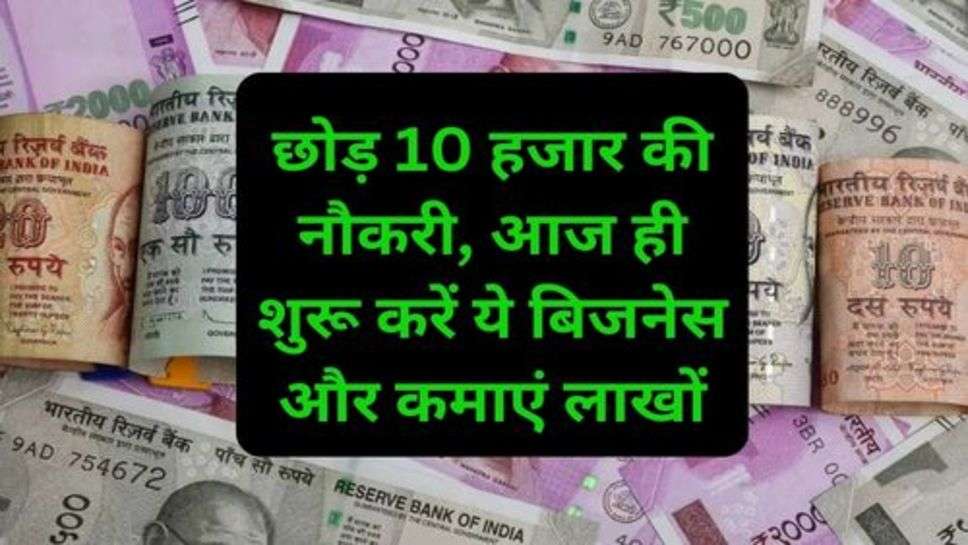 Business Idea: छोड़ 10 हजार की नौकरी, आज ही शुरू करें ये बिजनेस और कमाएं लाखों