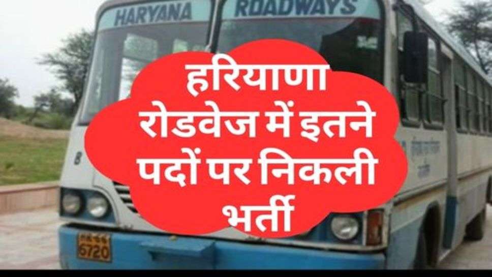 Haryana Roadways : हरियाणा रोडवेज में इतने पदों पर निकली भर्ती, आज ही करें आवेदन