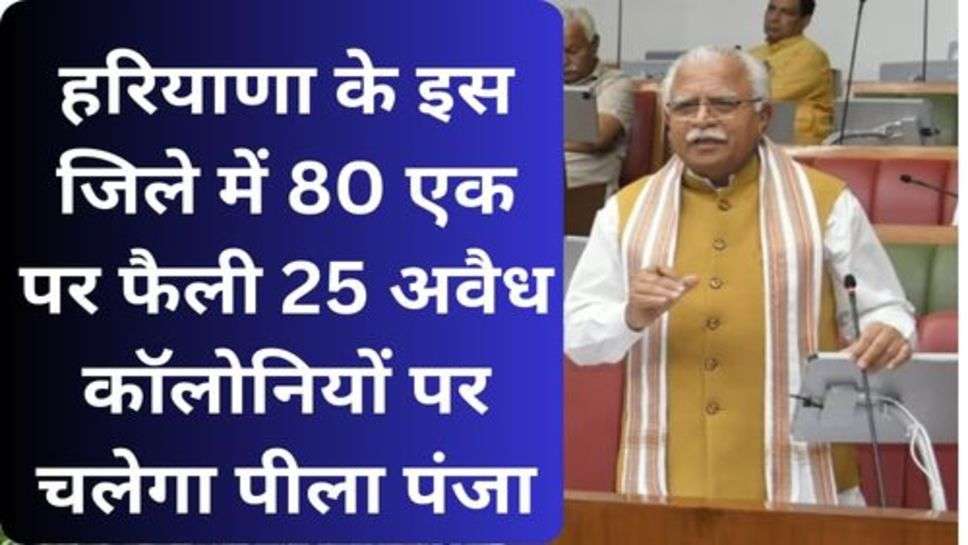 Haryana News: हरियाणा के इस जिले में 80 एक पर फैली 25 अवैध कॉलोनियों पर चलेगा पीला पंजा