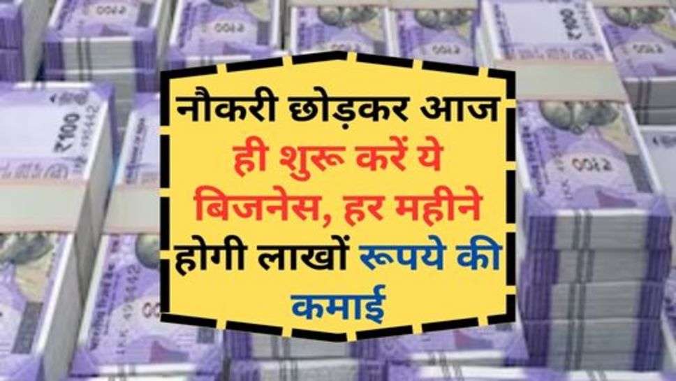 Business Idea : नौकरी छोड़कर आज ही शुरू करें ये बिजनेस, हर महीने होगी लाखों रूपये की कमाई