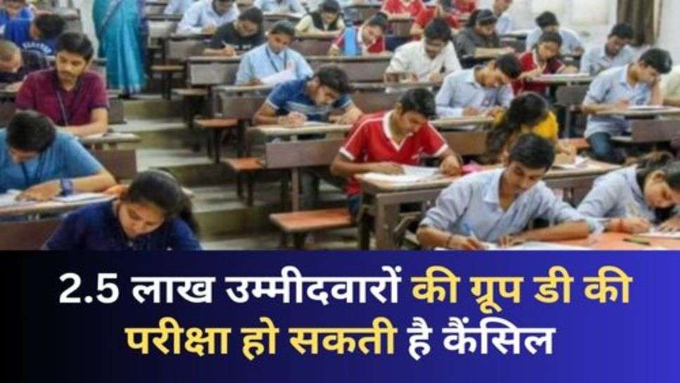 Group D Exam Latest News : 2.5 लाख उम्मीदवारों की ग्रूप डी की परीक्षा हो सकती है कैंसिल, जानें कारण