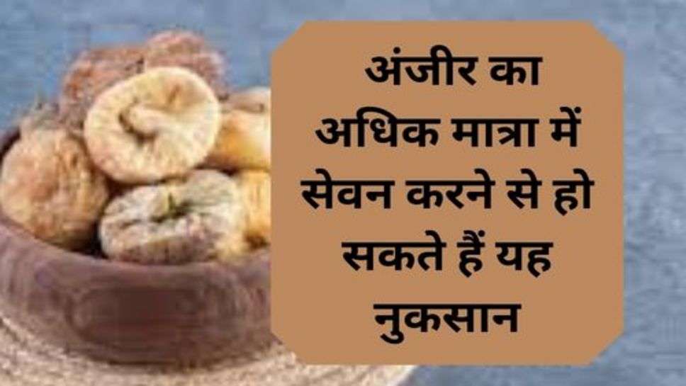 Health Tips : अंजीर का अधिक मात्रा में सेवन करने से हो सकते हैं यह नुकसान