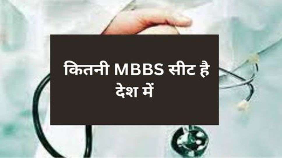 MBBS Courese : कितनी MBBS सीट है देश में