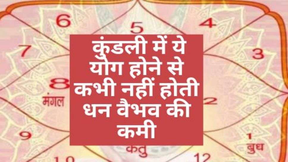 Today Rashifal : कुंडली में ये योग होने से कभी नहीं होती धन वैभव की कमी