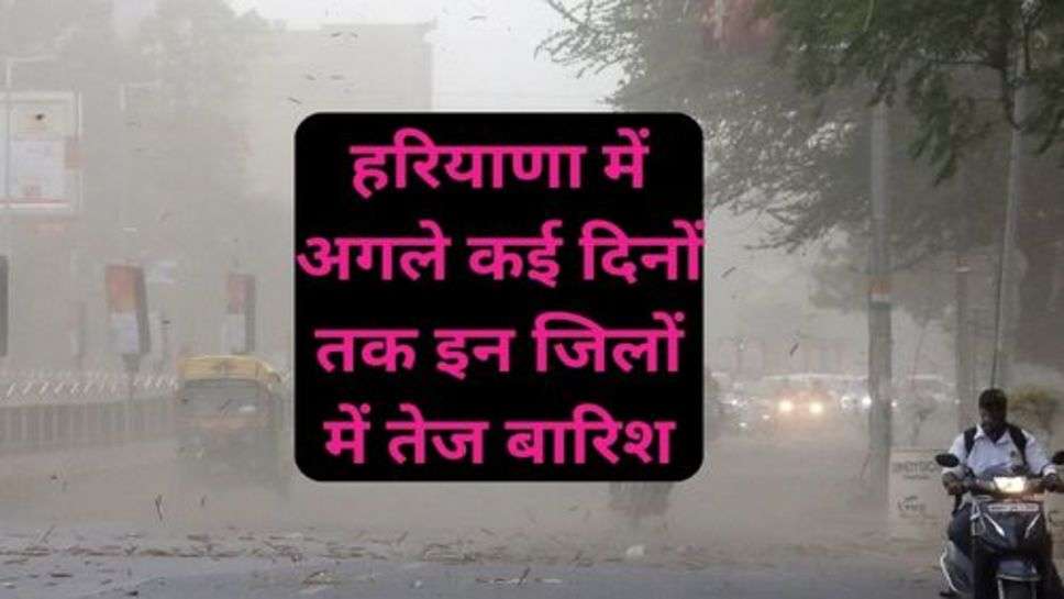 Weather Update:हरियाणा में अगले कई दिनों तक इन जिलों में तेज बारिश, गरजना के साथ तेज हवाएं येलो अलर्ट जारी