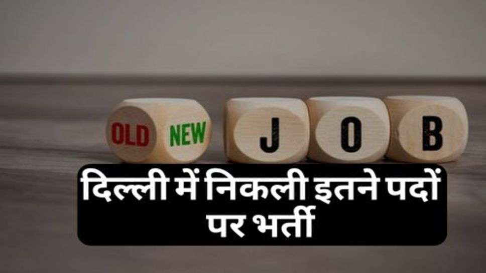 Job In Delhi : दिल्ली में निकली इतने पदों पर भर्ती, आप भी कर सकते हैं आवेदन