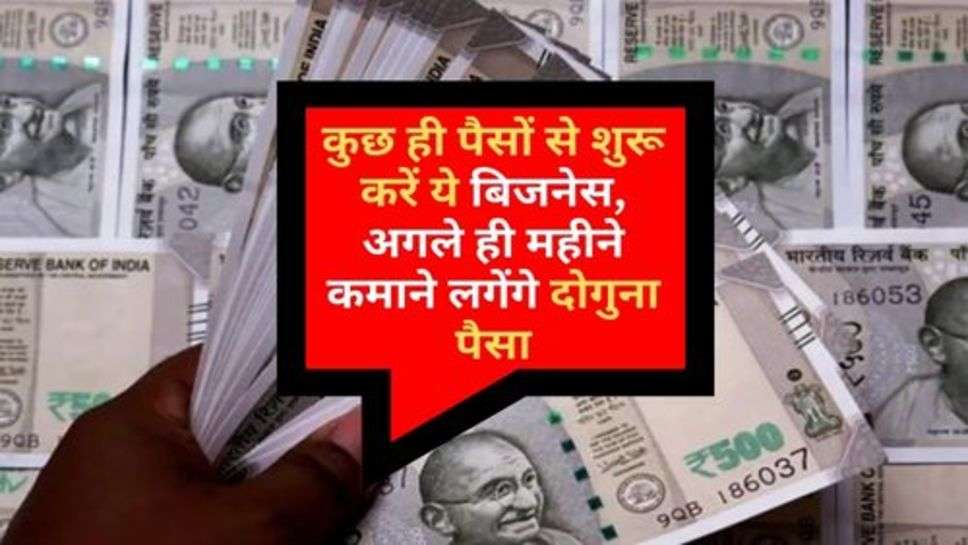 Business News : कुछ ही पैसों से शुरू करें ये बिजनेस, अगले ही महीने कमाने लगेंगे दोगुना पैसा