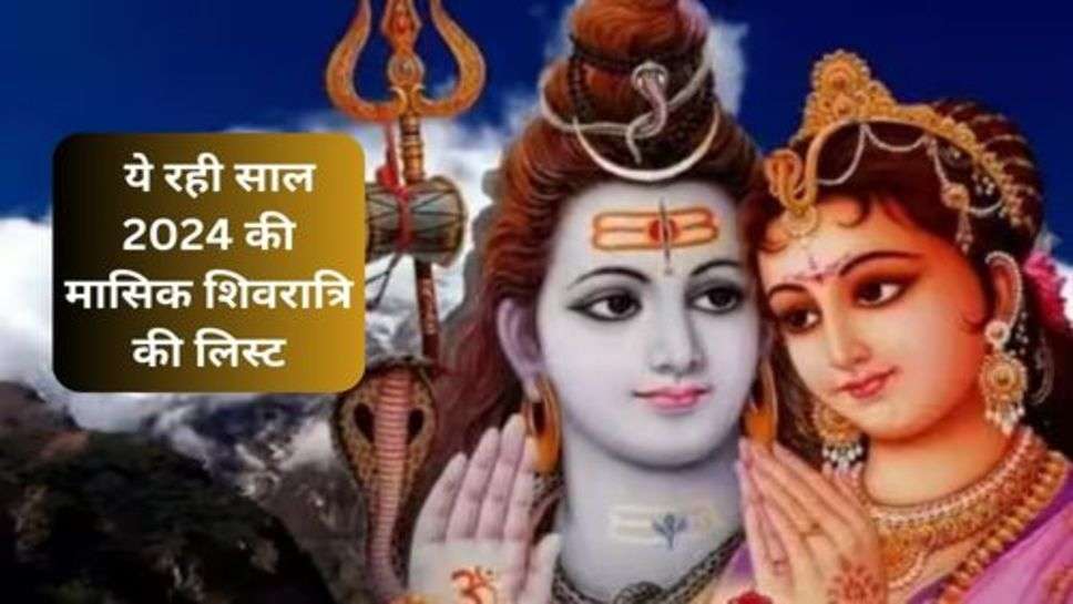 2024  Shivratri List : ये रही साल 2024 की मासिक शिवरात्रि की लिस्ट