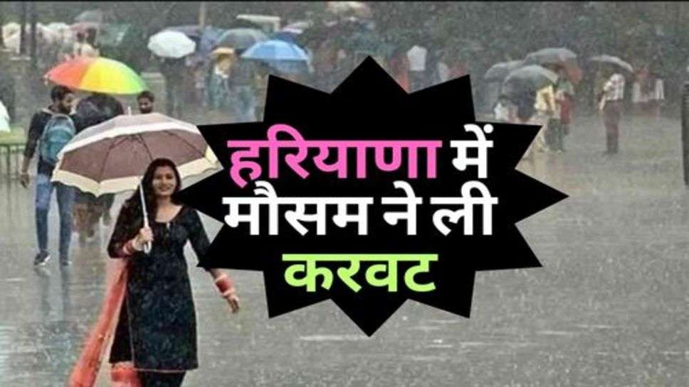 Weather Update : हरियाणा में मौसम ने ली करवट, इतने प्रतिशत होने जा रही झमाझम बारिश