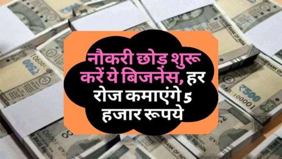 Business Idea : नौकरी छोड़ शुरू करें ये बिजनेस, हर रोज कमाएंगे 5 हजार रूपये