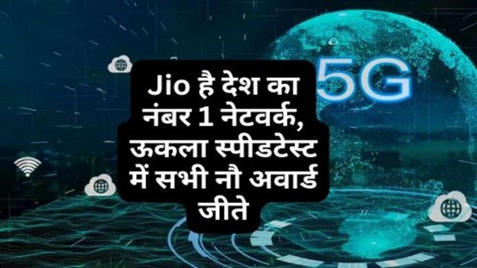 Jio है देश का नंबर 1 नेटवर्क, ऊकला स्पीडटेस्ट में सभी नौ अवार्ड जीते