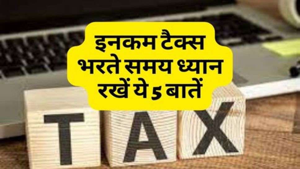 Income Tax : इनकम टैक्स भरते समय ध्यान रखें ये 5 बातें, वरना पड़ सकते हैं लेने के देने