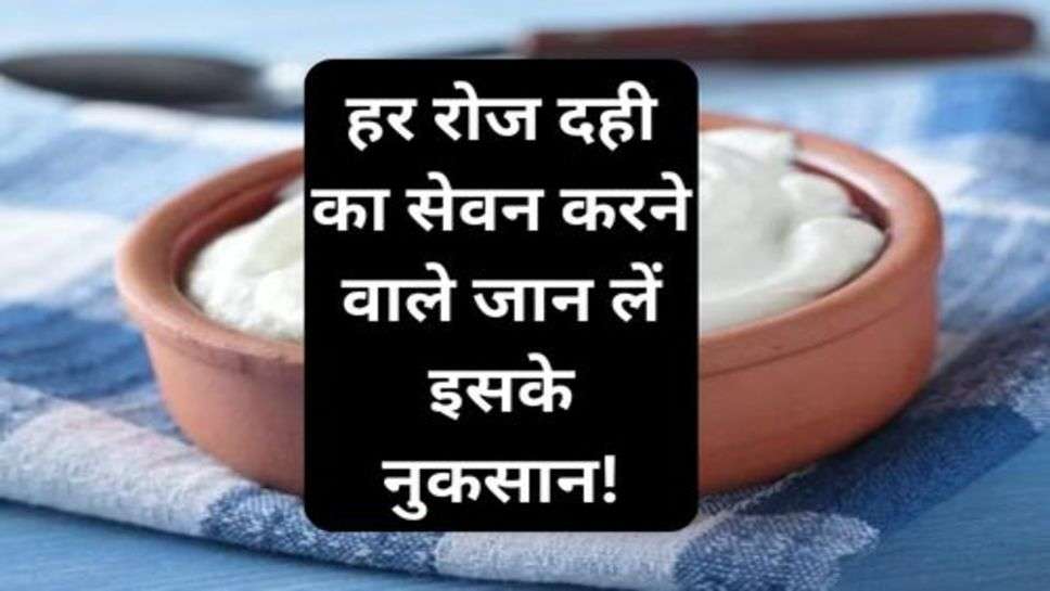 Curd Is Harmful For Helath : हर रोज दही का सेवन करने वाले जान लें इसके नुकसान!