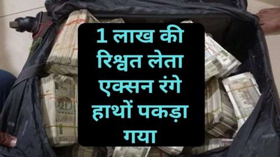 Haryana News: 1 लाख की रिश्वत लेता एक्सन रंगे हाथों पकड़ा गया