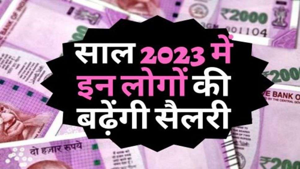 Salary Increase In 2023 : साल 2023 में इन लोगों की बढ़ेंगी सैलरी