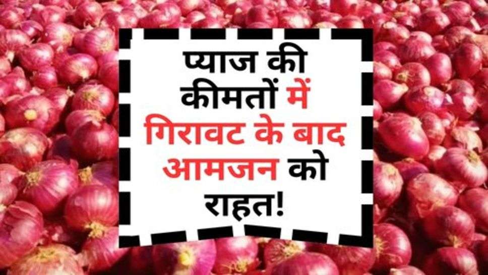 Onion Price : प्याज की कीमतों में गिरावट के बाद आमजन को राहत!