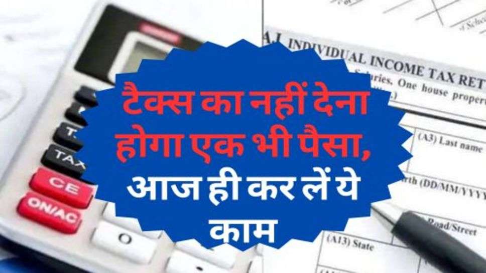 Income Tax : टैक्स का नहीं देना होगा एक भी पैसा, आज ही कर लें ये काम