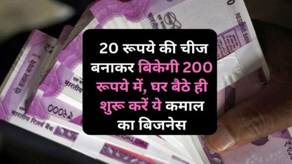 Business Ideas : 20 रूपये की चीज बनाकर बिकेगी 200 रूपये में, घर बैठे ही शुरू करें ये कमाल का बिजनेस