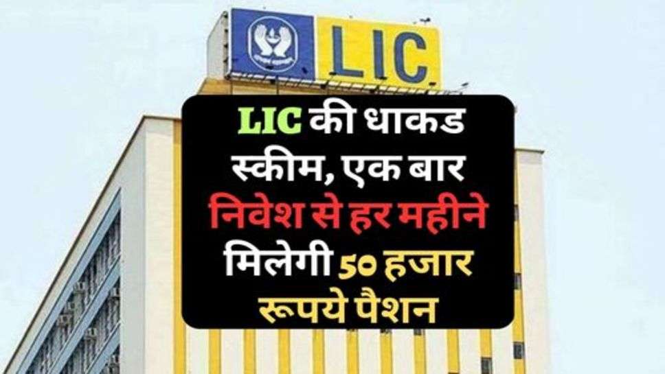  LIC की धाकड स्कीम, एक बार निवेश से हर महीने मिलेगी 50 हजार रूपये पैशन