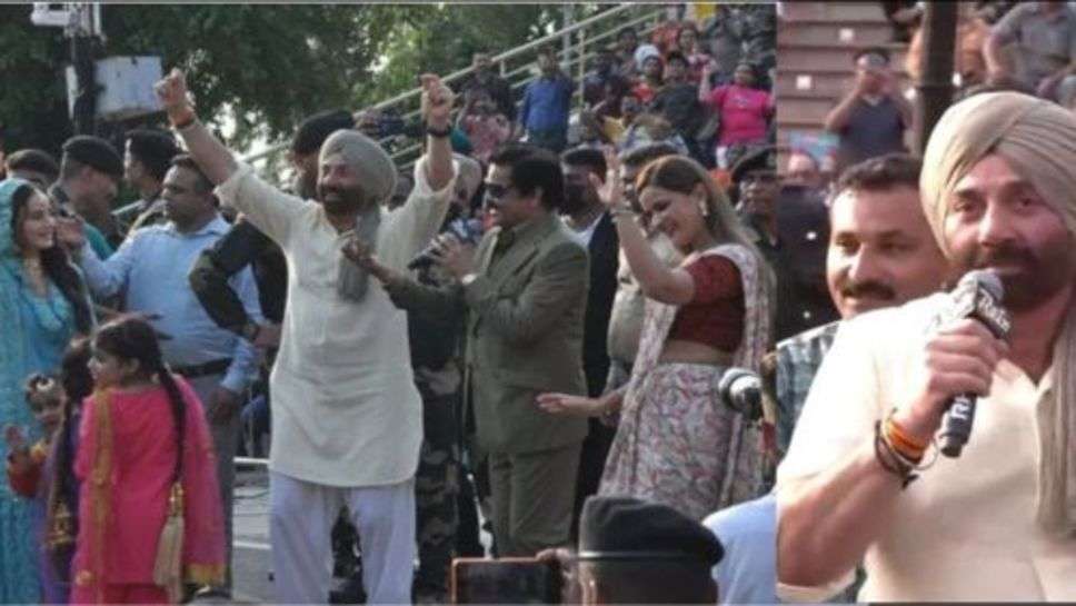 Sunny Paji Reaches Attari border: के रिलीज होने से पहले अमीषा पटेल संग अटारी बार्डर पहुंचे सनी पाजी, जवानों के साथ किया देशी डांस