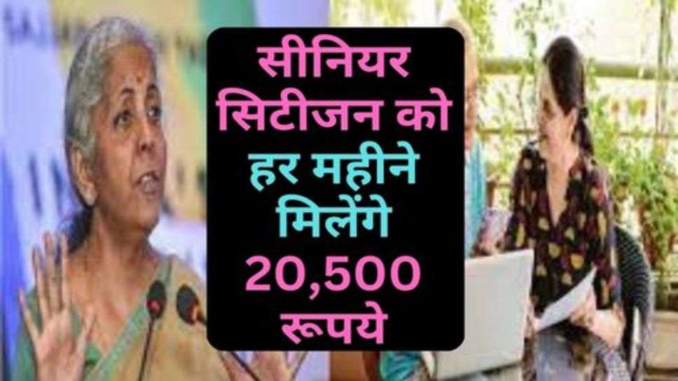 Senior Citizen :वित्त मंत्री का बड़ा ऐलान, सीनियर सिटीजन को हर महीने मिलेंगे 20500 रूपये