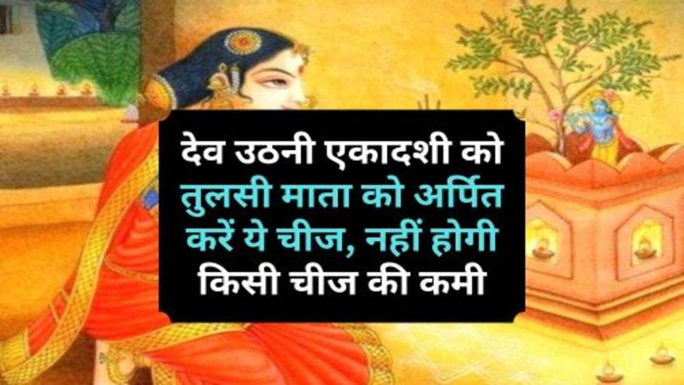 Dev Uthani Ekadashi : देव उठनी एकादशी को तुलसी माता को अर्पित करें ये चीज, नहीं होगी किसी चीज की कमी