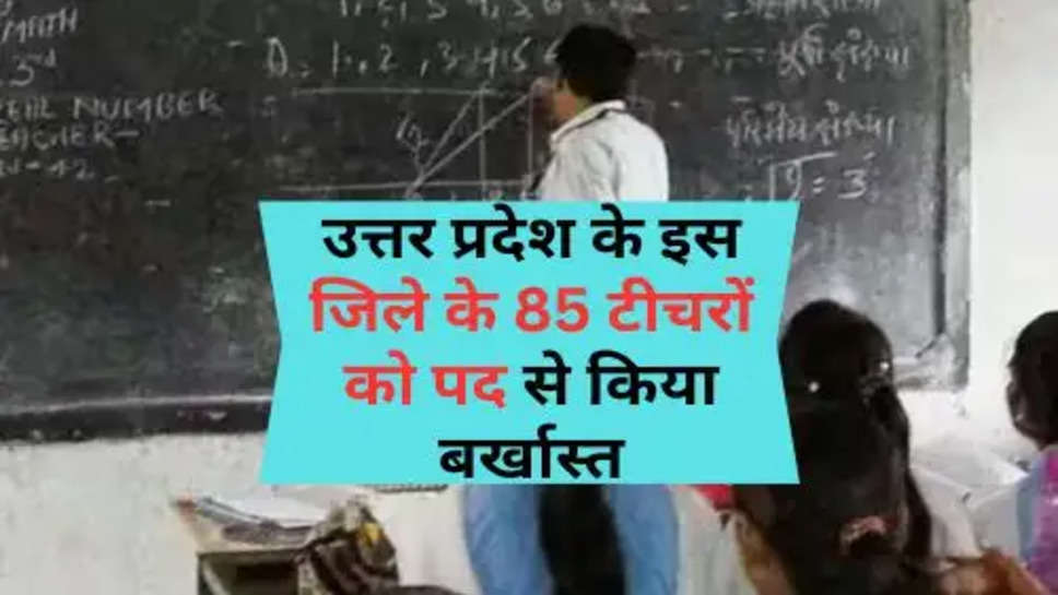 UP News : उत्तर प्रदेश के इस जिले के 85 टीचरों को पद से किया बर्खास्त, सभी को देने होंगे इतने करोड़ रूपये 