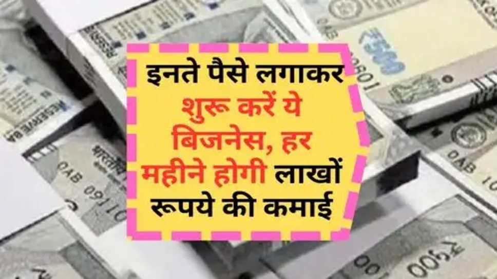 Business Idea : इनते पैसे लगाकर शुरू करें ये बिजनेस, हर महीने होगी लाखों रूपये की कमाई