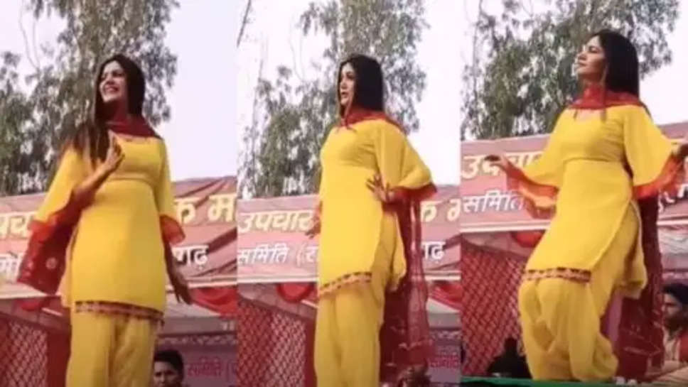 Sapna Chaudhary Dance Video: सपना चौधरी  के डांस ने मचाया गर्दा, देखे डांस वीडियो