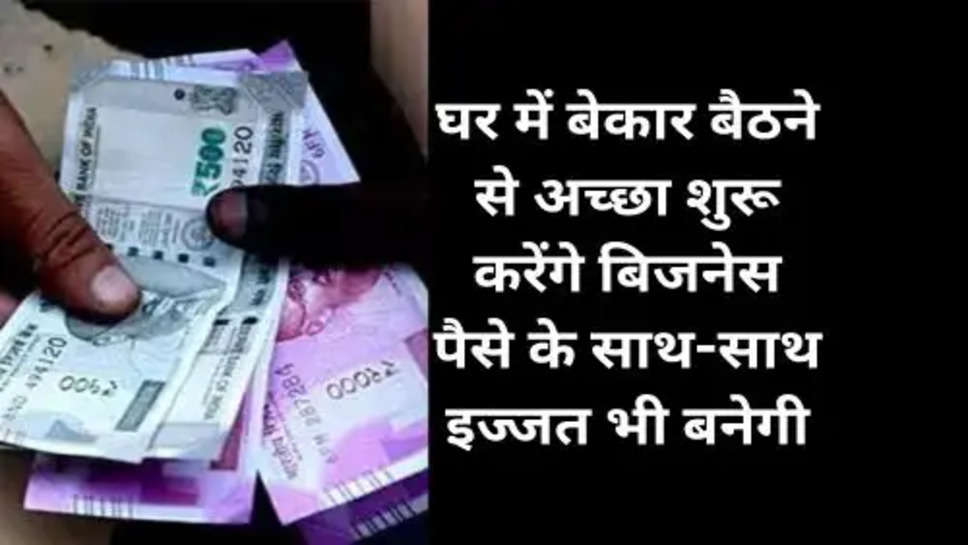 New Business Idea: घर में बेकार बैठने से अच्छा शुरू करेंगे बिजनेस पैसे के साथ-साथ इज्जत भी बनेगी